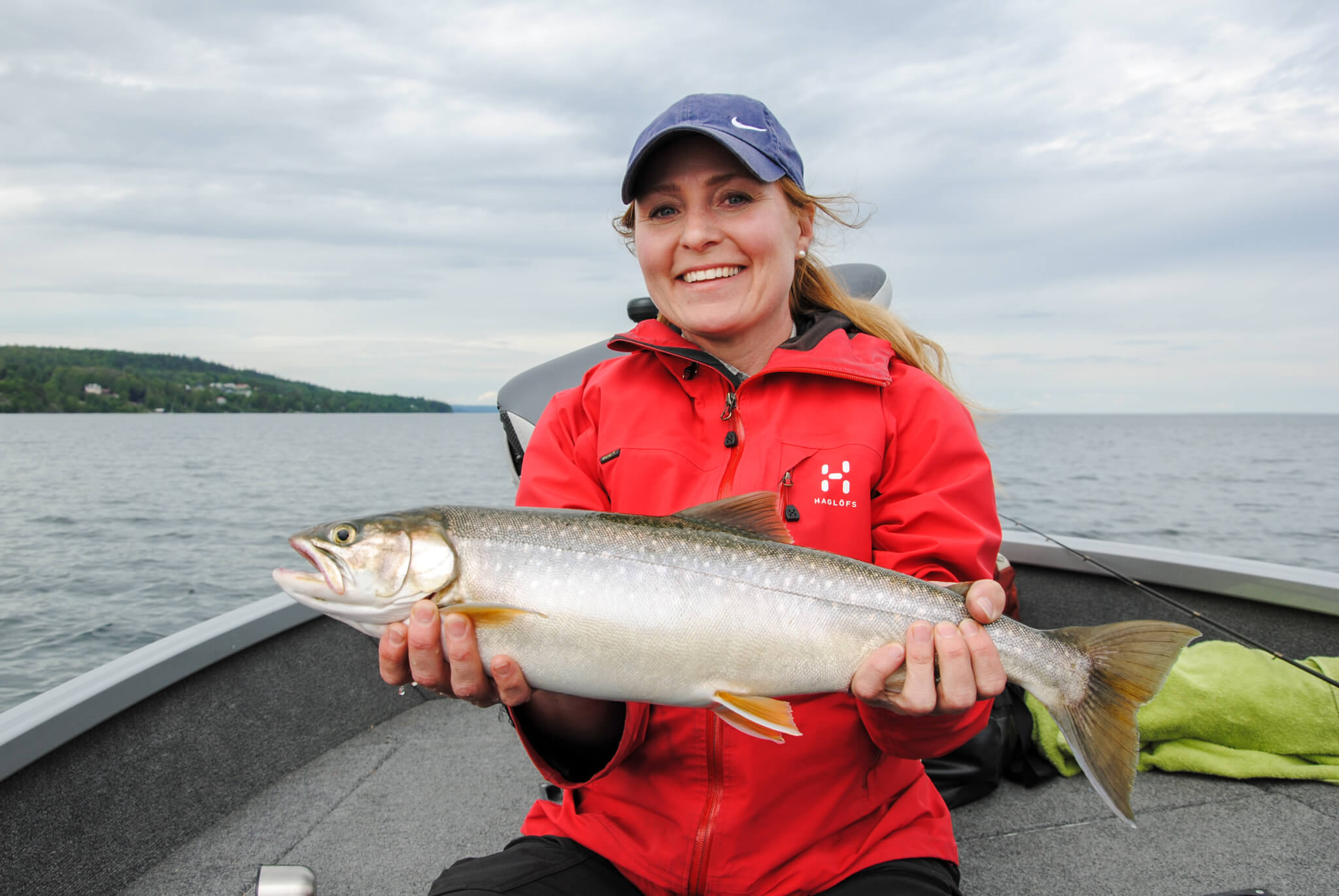 A char caught fishing in Vättern.